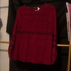 Chic Burgundy Women's Blouse